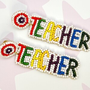 Pendientes para profesoras / Regalo de agradecimiento para profesoras / Pendientes de vuelta al cole / Regalo de fin de curso para profesoras