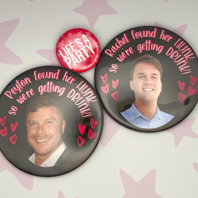 Grooms Face Bachelorette Buttons | Team Bride | I Do Crew Bach Party Favor | Custom Bachelorette Buttons image 3