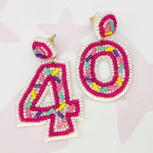 40th Birthday Earrings | Fabulous Forty Party Jewelry, Funny 40th Gift for Her!
