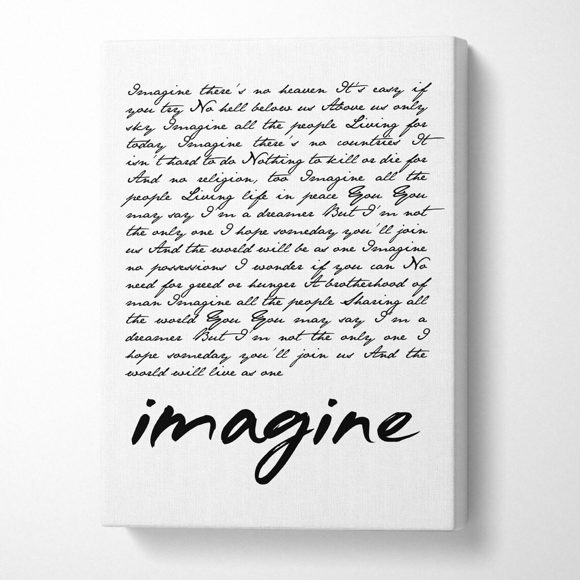 Custom Song Lyrics Print on Canvas Your Song Lyrics Printed Etsy