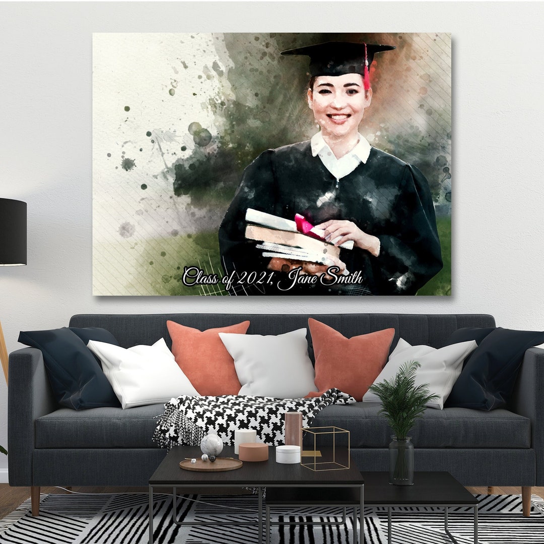 Custom Graduation Gift for Her, Custom Canvas Print, Canvas Wall Art ...