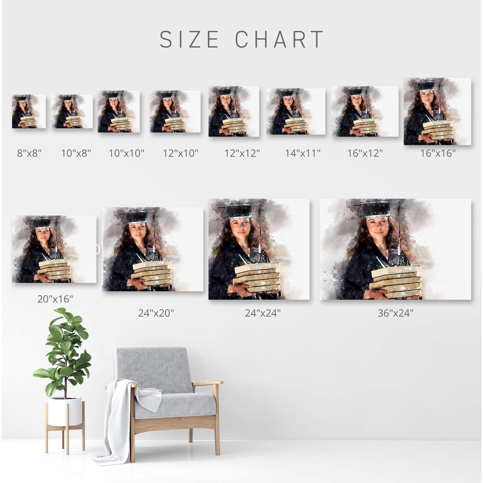 Graduation 4 Canvas Prints Graduation Gift Photo To Canvas Etsy