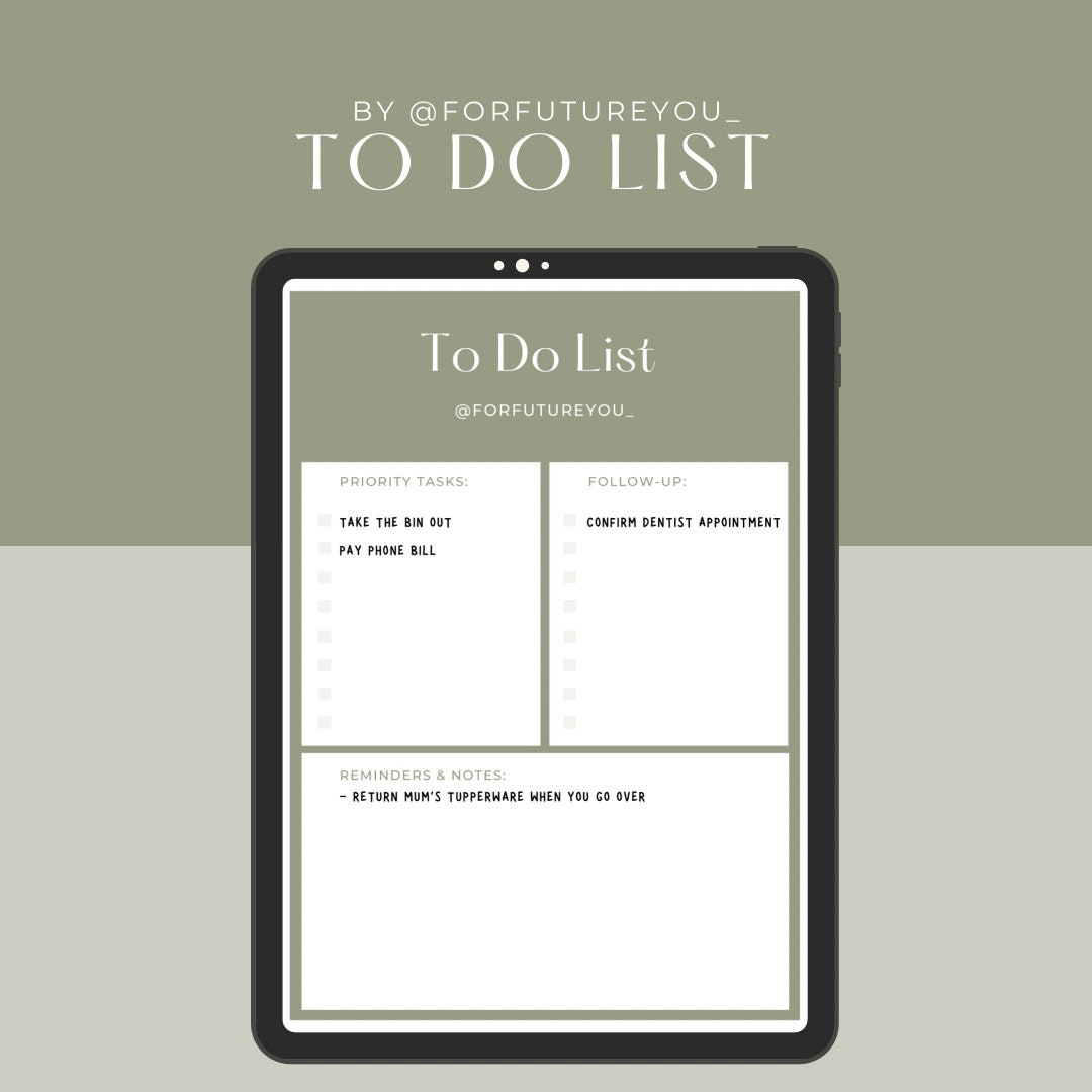 Digital to Do List Printable Downloadable & Editable PDF Etsy UK