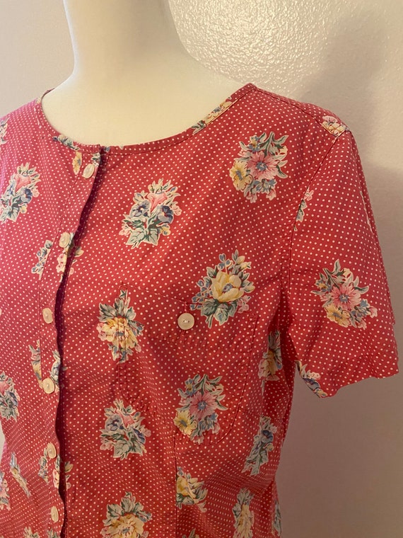 Vintage Liz Claiborne Floral shirt dress - image 6
