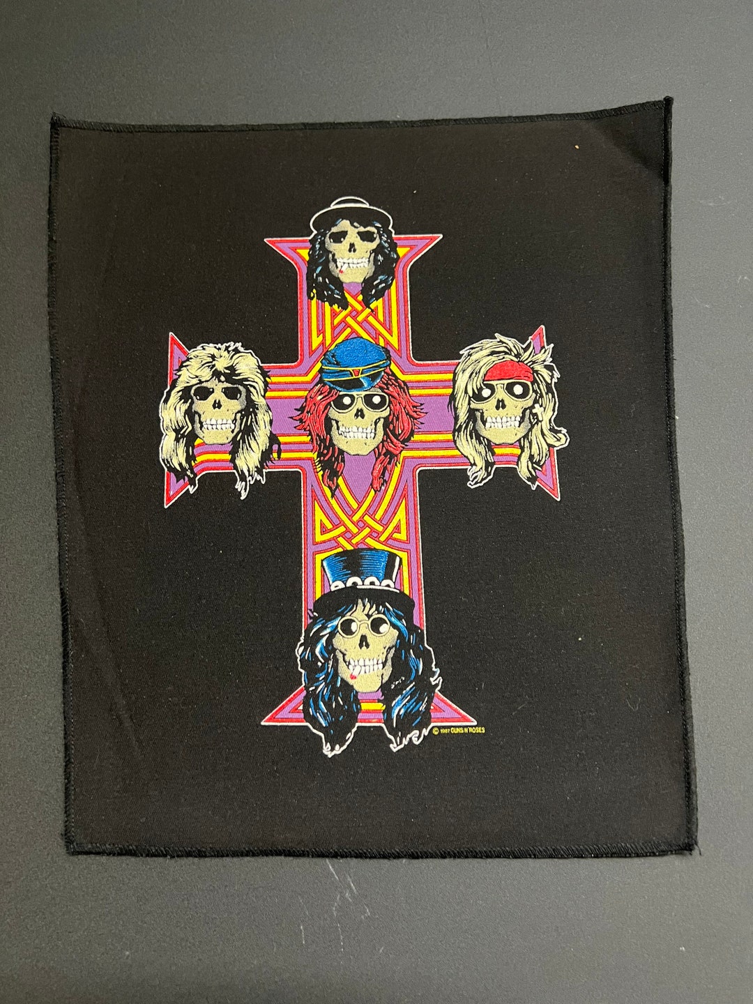 1987 Guns N Roses Back Original Licensed Back Patch Denim Jacket