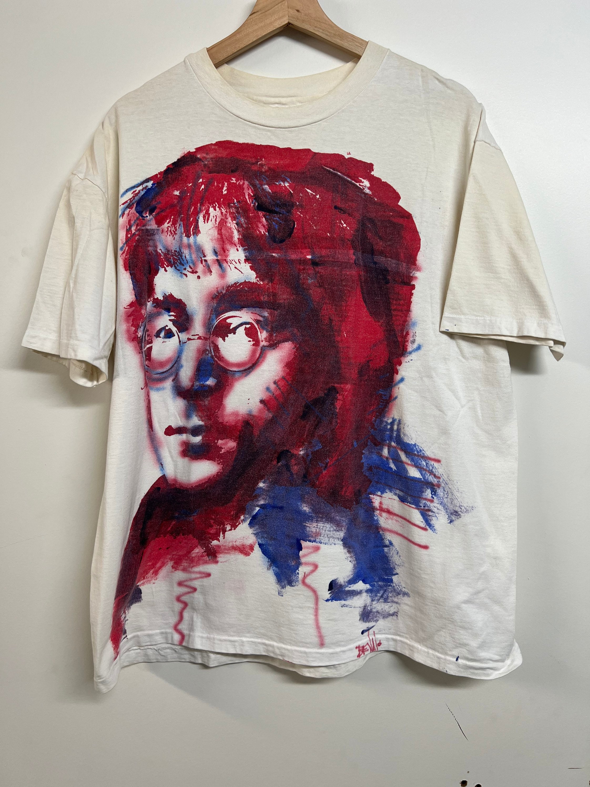 Vintage John Lennon Air Brush Custom Shirt 80s the Beatles - Etsy