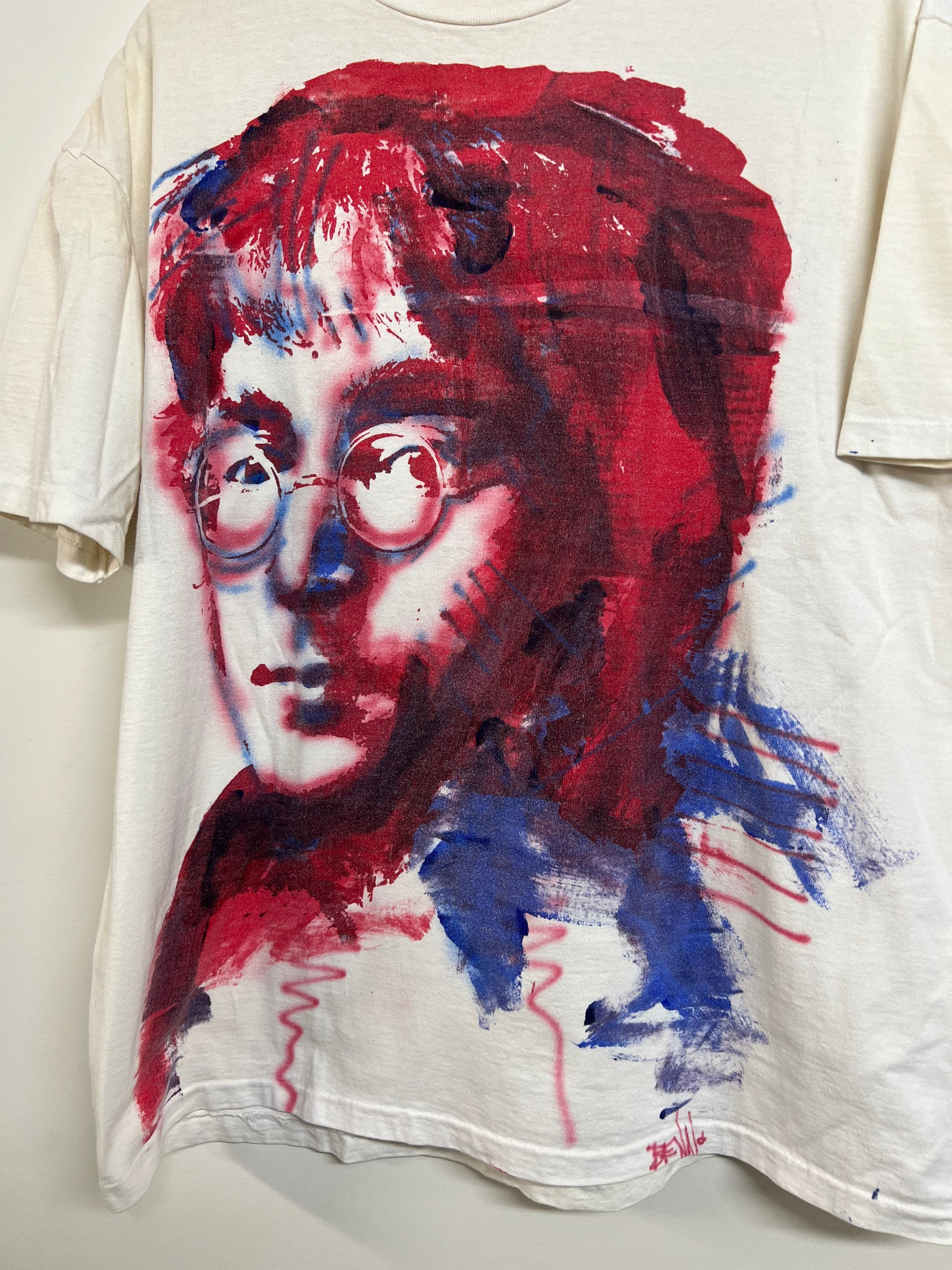 Vintage John Lennon Air Brush Custom Shirt 80s the Beatles - Etsy