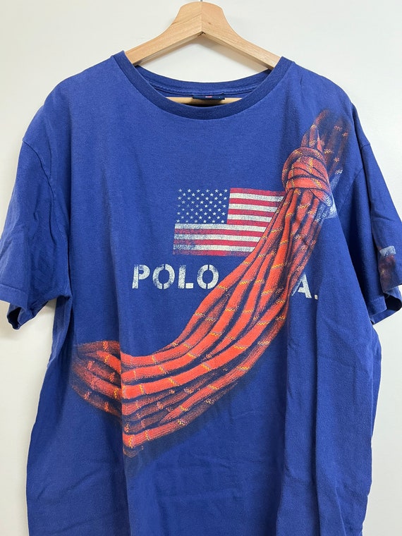 Vintage 90s Polo USA Ralph Lauren Climb  t shirt r