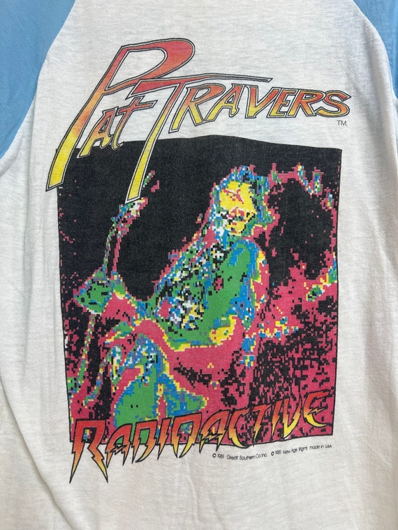 Vintage 1981 Pat Travers concert tour Raglan rock… - image 2