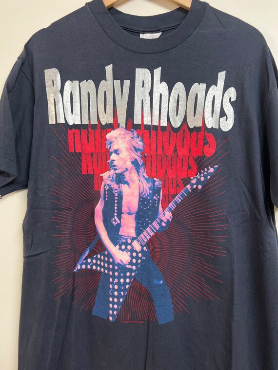 Vintage Randy Rhodes Tribute t shirt 80s Ozzy Osb… - image 3