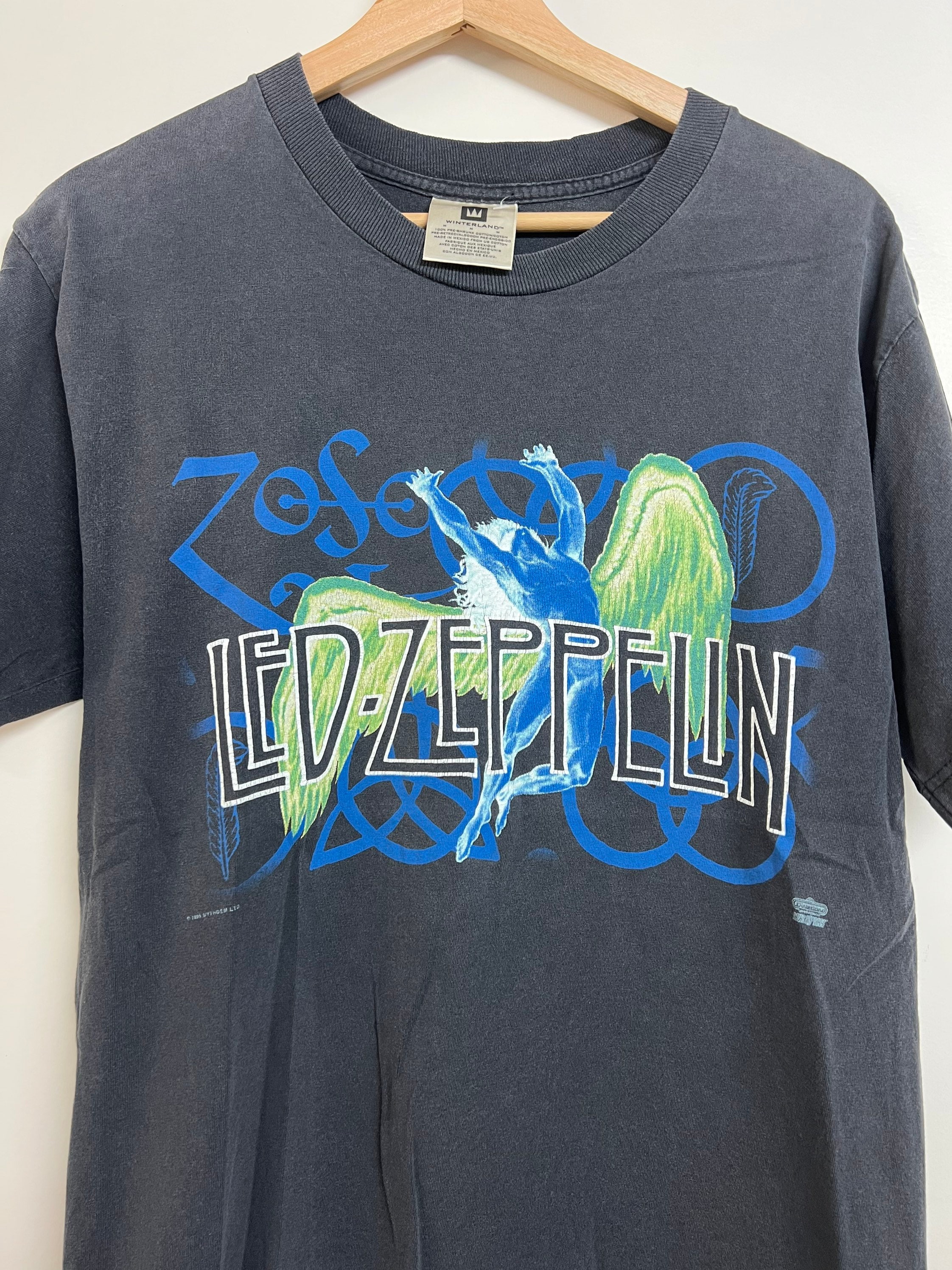 トップス 90s VINTAGE - LED ZEPPELIN / JERZEES / M Vintage 90s Led Zeppelin T Shirt Vintage Jimmy Page Robert Plant
