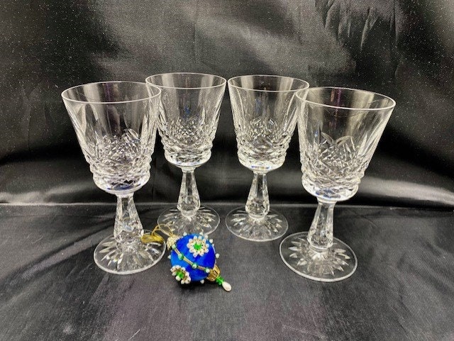 Vintage Waterford Crystal Wine Glasses Set of 4 c.1960s Cut 