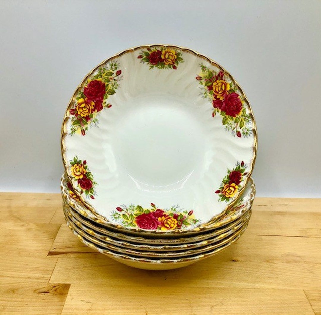 Set of 6 Aynsley Soup Bowls Vintage Ironstone 1930s Aynsley and Co