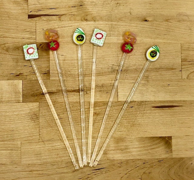 Stirring Sticks. Set of 12 Cocktail Stirring Sticks. 3D Printed