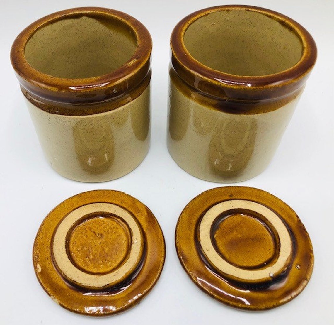 Vintage Moira Pottery of England Mini Crock Stoneware Grease Etsy