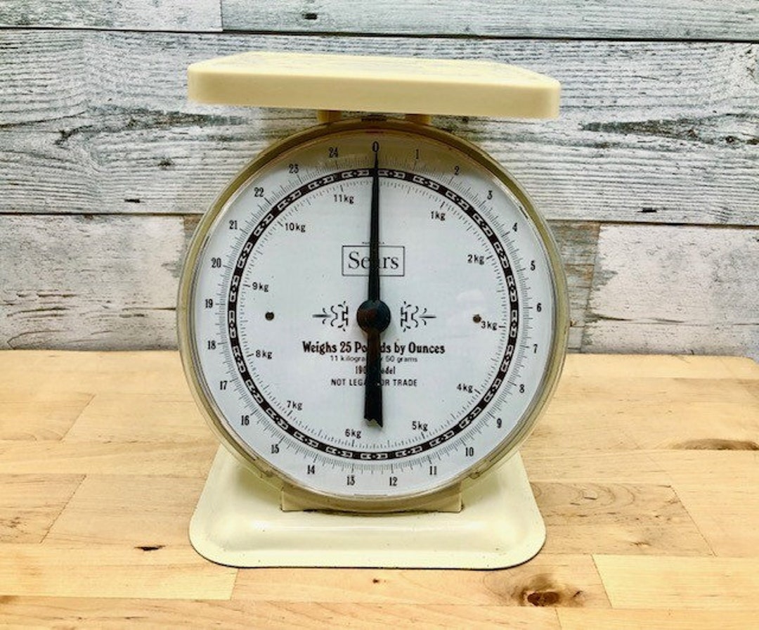 1960s Metal Kitchen Scale Vintage Sears Model 1906 Farmhouse Kitchen