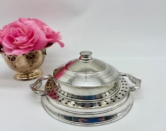 Wm A Rogers Silver Plated Butter Dish, Silver Plated Butter Dish