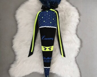 Scout - Galaxy, Schultüte, Schulkind 2024, Handmade auf Wunsch, personalisiert, mit Name, Neu, 70cm, 85cm, Ninja