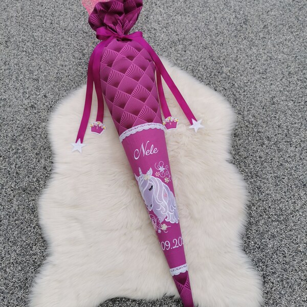 Scout, Diamond Princess Schultüte, Zuckertüte, Schulkind 2024, Handmade auf Wunsch, personalisiert, mit Name, Neu, 70cm, 85cm, Einhorn