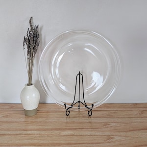 PYREX Vintage #210 Clear Glass Flat Rim Deep Dish Pie Plate 10" Baking Dish