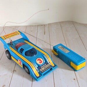 Radio Shack Tandy Vintage Remote Control R/C Car Blue Porsche Tested & Works!