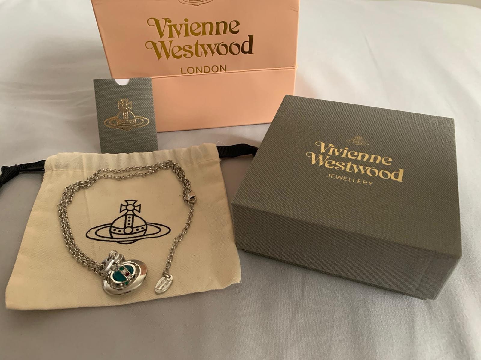 New in Box Vivienne Westwood Silver Orb Necklace - Etsy