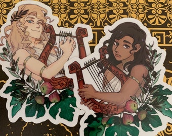 The Song of Achilles Vinyl Stickers -  Patrochilles Lyres & Figs