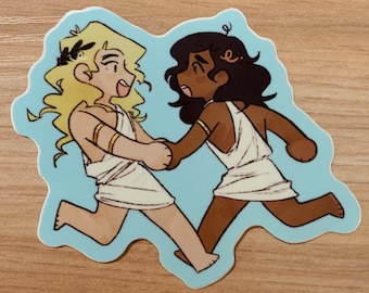 The Song of Achilles Vinyl Stickers -  Patrochilles Heroes Together
