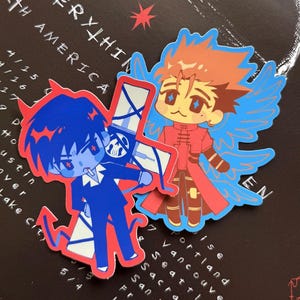 Trigun Maximum Vinyl Stickers: Angel Vash the Stampede & Devil Nicholas D Wolfwood