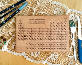 Cutting board breakfast board periodic table of elements