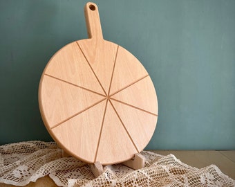 Pizza board with seamstresses pizza plate cutting board pizza serving plate with handle made of beech wood kitchen gift Italian