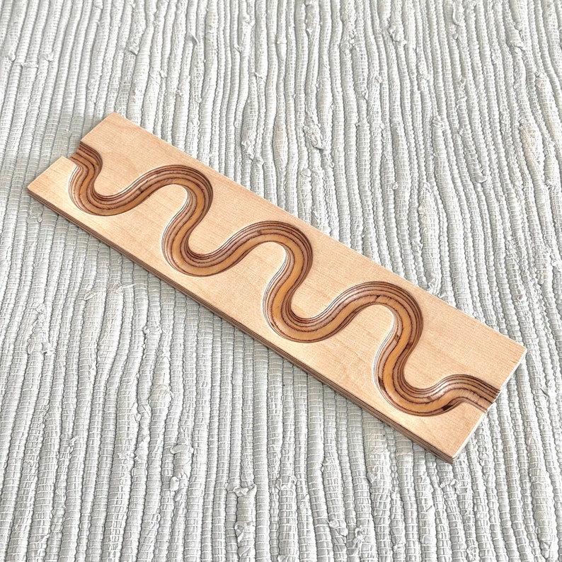 A marble run plate meandering marble run wood wooden toy ball maze image 2