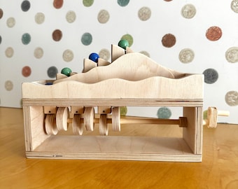 Staircase marble run, marble staircase, ball staircase, wooden marble run, marble game, marble stairs
