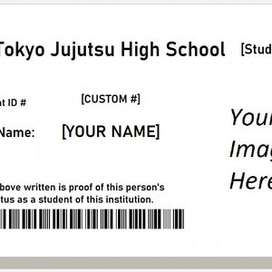 Jujutsu Kaisen Id Card Maker