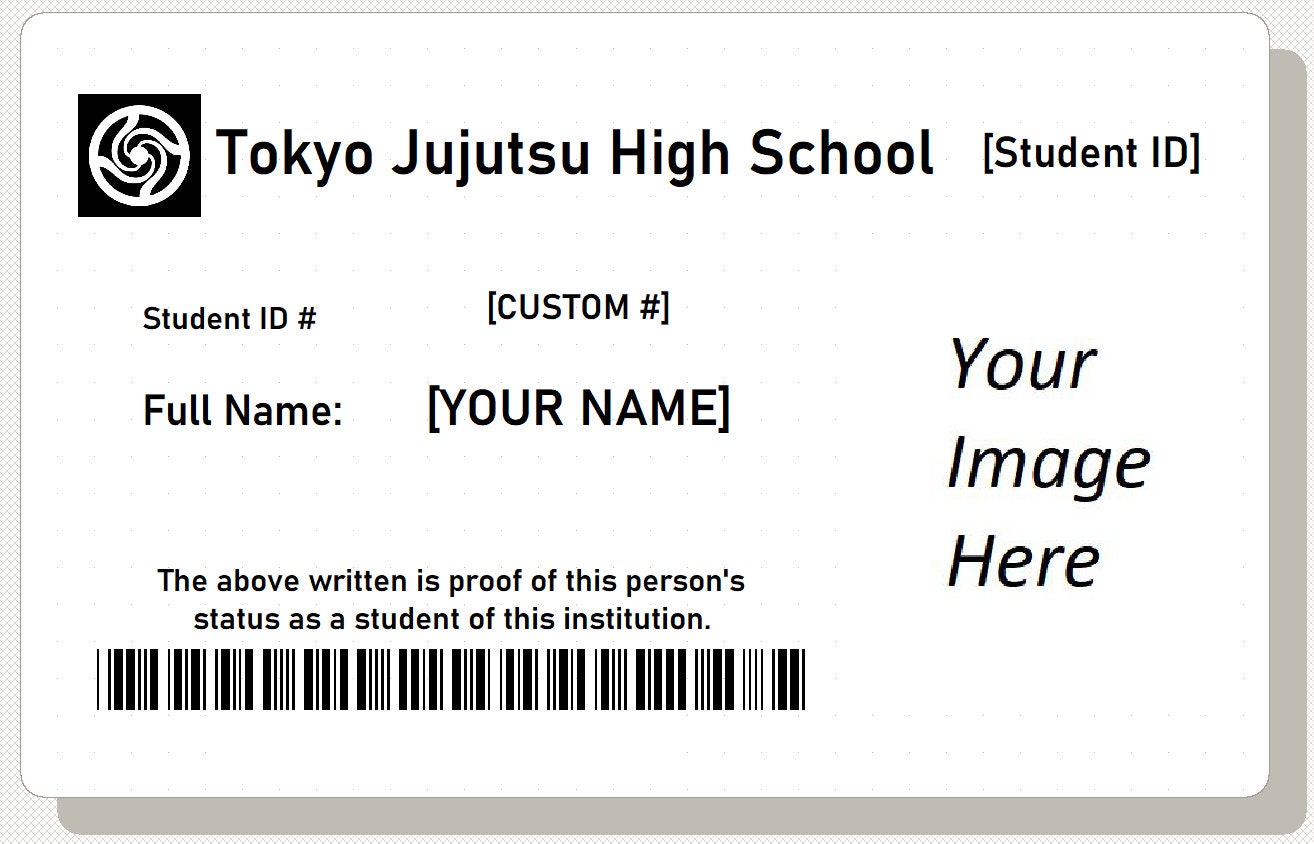 My Hero Academia Id Card Template