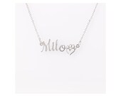 Personalized Dog Mom Necklace Available in Silver, Rose Gold or Gold Finish