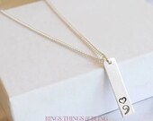 Stainless Steel Semi Colon Charm on Stainless Steel Necklace