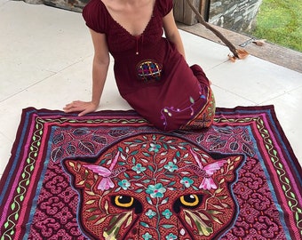 Large Shipibo Conibo Embroidered Tapestry