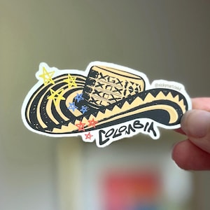 Colombia Sticker Sombrero Vueltiao Premium Sticker Tricolor Colombian Hat