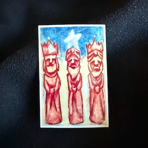 3 Kings Puerto Rico Flag Design Sticker 3 Wise Men Sticker Celebrating The Holidays and Culture