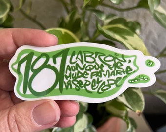 Bad Bunny VOU Lyric 787 Waterproof Sticker, 787 Code Aun En Marte Puerto Rico En Alto Orgullo