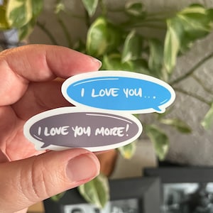 Gift For loved one Decal Ily Text Sticker I Love You More Text Bubble Waterproof Sticker iMessage