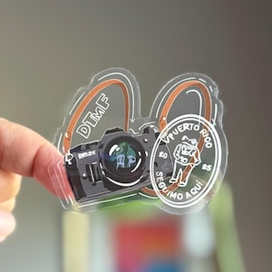 Bad Bunny Sticker Debi Tirar Mas Fotos Camera Sticker with Concho emblem Seguimo Aqui DTMF