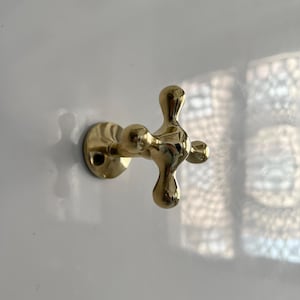 Brass Wall Hooks, Unlacquered Brass Towel & Coat Hooks, Handmade Decorative Bathroom Hooks, Stylish and Unique Wall Hangers