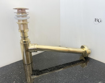 Orhemus Brass P Trap, 1 1/4 Bathroom Basin Sink Waste Trap Drain Kit Orhemus Brass P Trap, 1 1/4 Bathroom Basin Sink Waste Trap Drain Kit