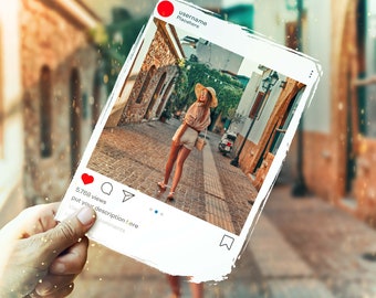 Traveler Social Media Template - Instagram Feed, Facebook, Printable Size