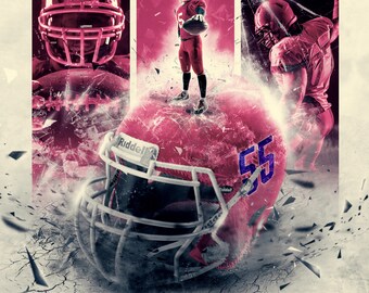 Photoshop Template Football Set - Instagram & Printable size