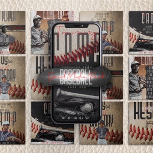 Baseball Social Media Pack: Photoshop Templates (Instant Download)