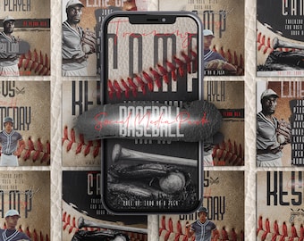 Baseball Social Media Pack: Photoshop Templates (Instant Download)