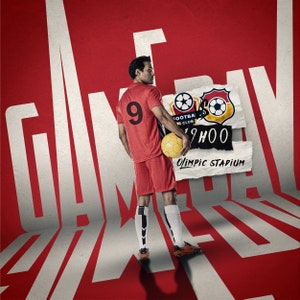 Sport Gameday Poster Photoshop Template Set - Instagram Feed & afdrukbaar formaat
